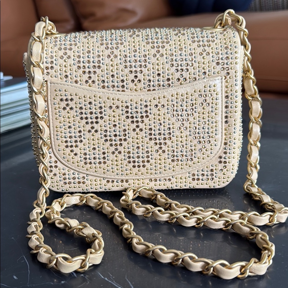 *RARE* 2025 Chanel Gold Mini Flap Bag - Gold Sparkle - Picture 11 of 16